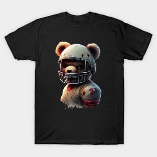 Spooky teddy bear football player T-Shirt